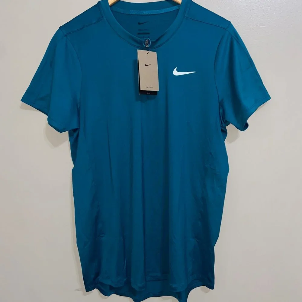 Nike Dri-Fit Court Advantage Slim Fit Tennis Shirt DD8321-367 Men’s NEW